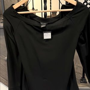 New Club Monaco off shoulder black top